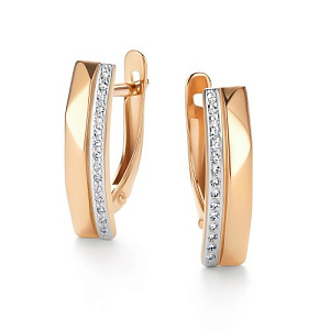 Серьги с английским замком 26603-100