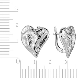Серьги с английским замком из серебра