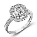 Кольцо из белого золота с бриллиантами