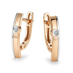 Серьги с английским замком 27233-100
