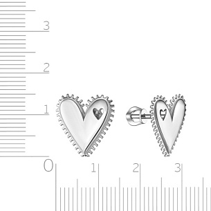 Серьги Пусеты из серебра