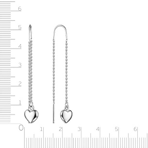 Серьги Продевки из серебра