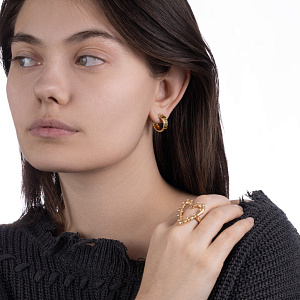 Серьги Конго из серебра