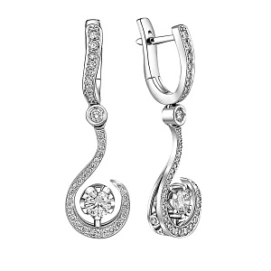 Серьги с английским замком 3905-E5W-RD57EFVS2-VK