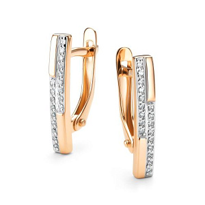 Серьги с английским замком 26355-100