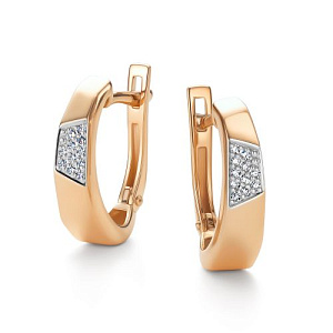 Серьги с английским замком 26602-100