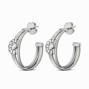 Серьги из белого золота с бриллиантами