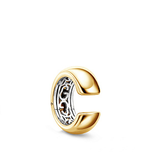 Серьга-кафф из комбинированного золота