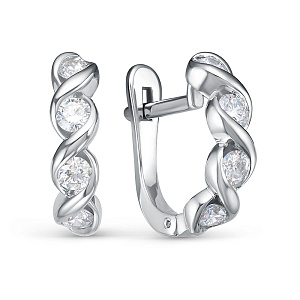 Серьги с английским замком бр122550б