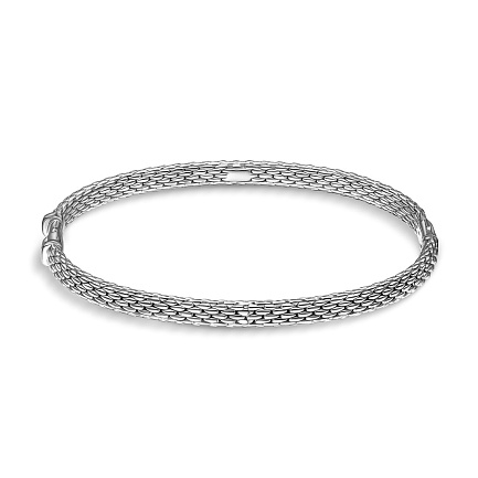 Браслет жесткий из серебра