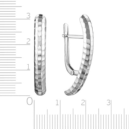 Серьги с английским замком из серебра