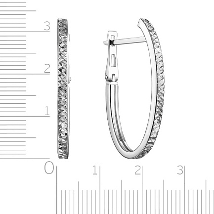 Серьги с английским замком из серебра