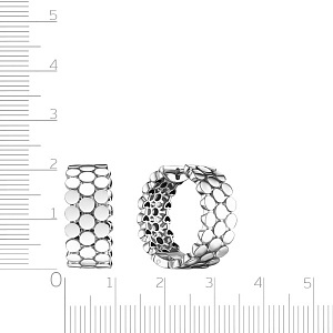 Серьги Конго из серебра