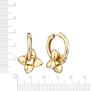 Серьги из серебра с золочением