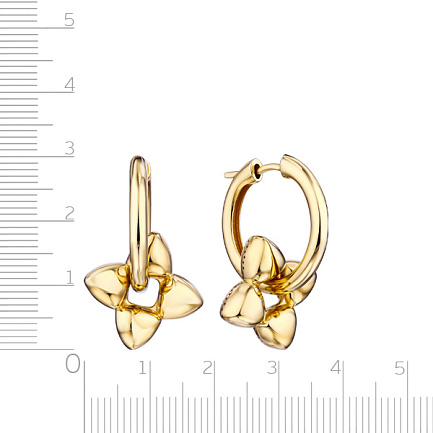 Серьги из серебра с золочением